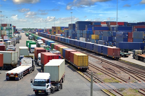 Rail transport cargo movement across India